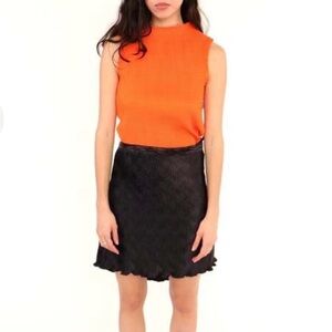 NIN Studio Black Pleated Wrap Skirt